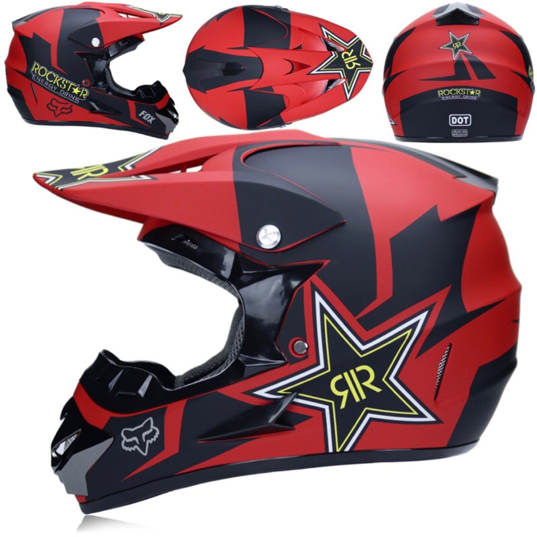 Red and black on sale dirt bike gear