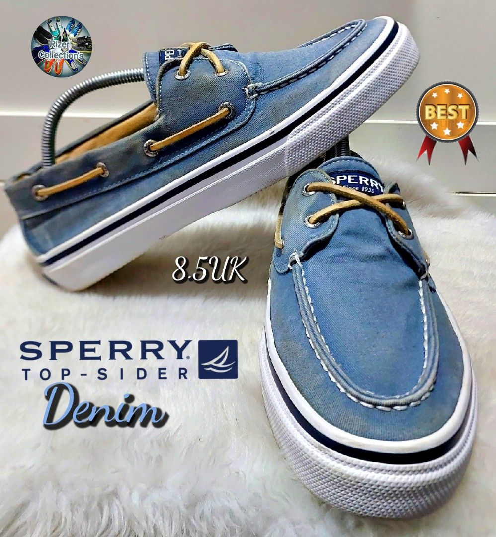 Sperry denim sneakers on sale