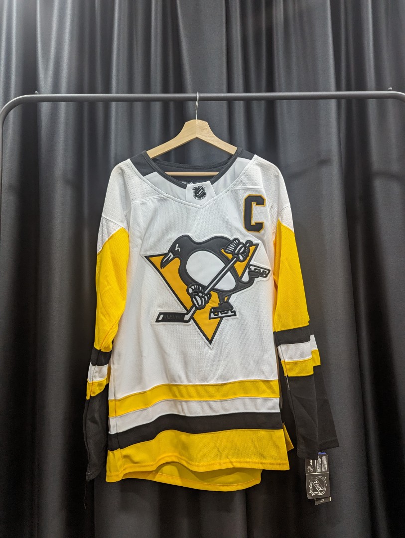 NHL Majestic Pittsburgh Penguins Hoodie Jersey Style Sweater Sweatshirt Sz  L