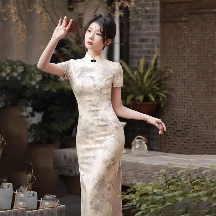 Asian style dresses plus size sale