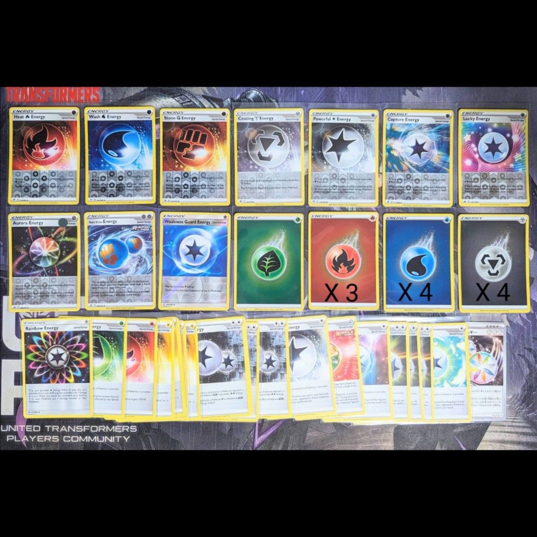Reverse Holo Energy energies sword shield swsh champion's path cp heat wash powerful aurora
