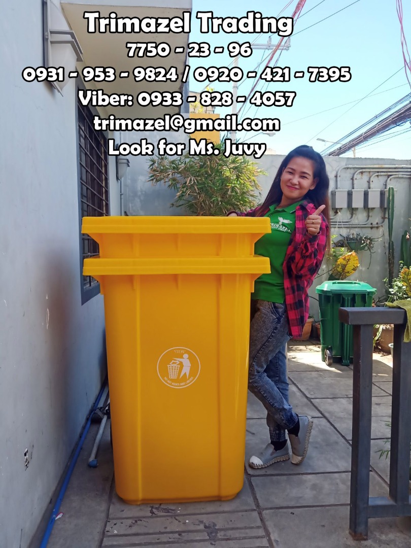 ROLLING TRASH BIN, Furniture & Home Living, Cleaning & Homecare