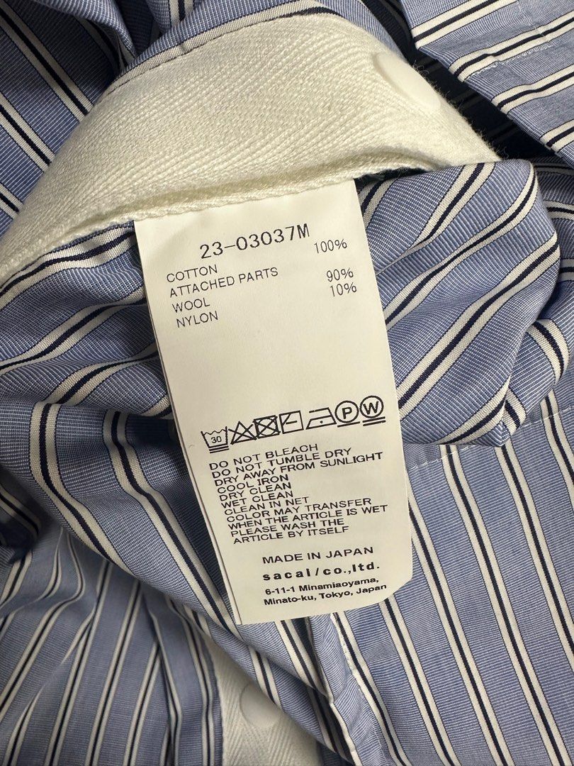 安価 ワタナベ 【新品】Sacai × Thomas Mason L/S Shirt シャツ - biela.ec