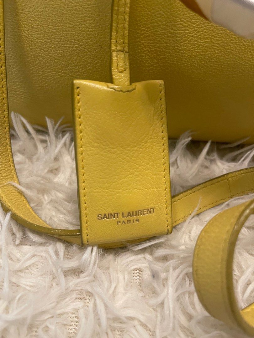 Saint Laurent Paris Yellow Leather Small Cabas Chyc Tote Saint Laurent  Paris