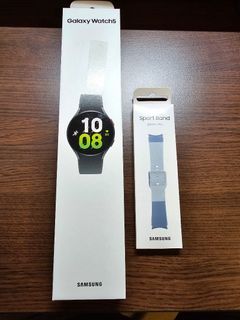 三星Samsung Galaxy Watch5 44mm R910 智慧手錶 藍芽版 【另附一個全新三星原廠錶帶】