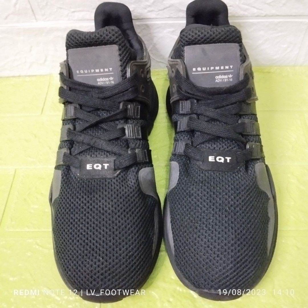 Sepatu Running Adidas EQT all black BA8324 SIZE 42