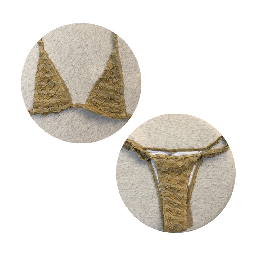 Shein Micro Bikini Khaki on Carousell