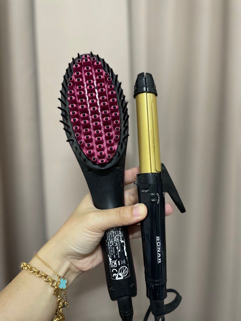 Simply Straight Hair Brush FREE hair curler straigthener