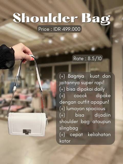 Sling bag stradivarius white tas selempang putih