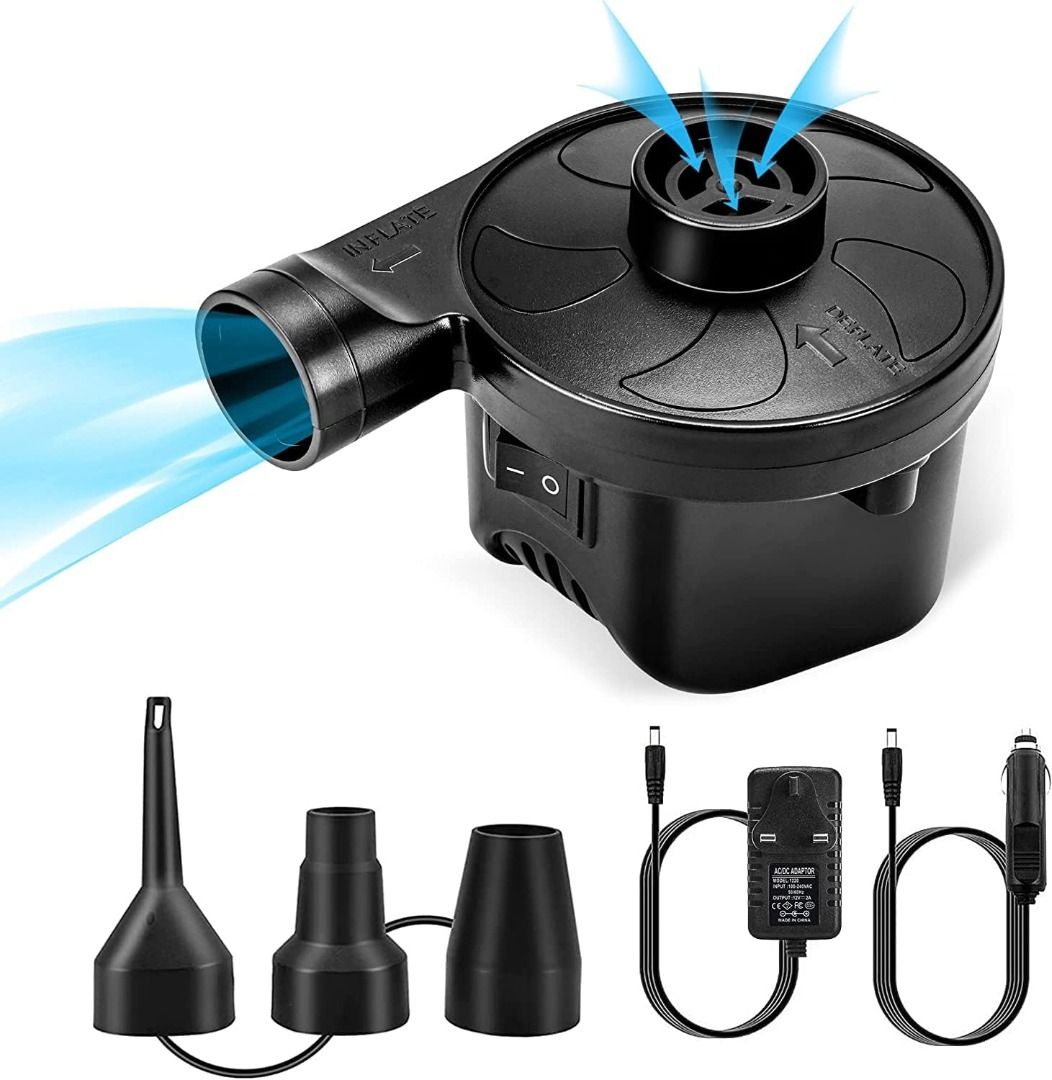 Electric Air Pump 2 in 1 Inflator Deflator for Swimming Ring