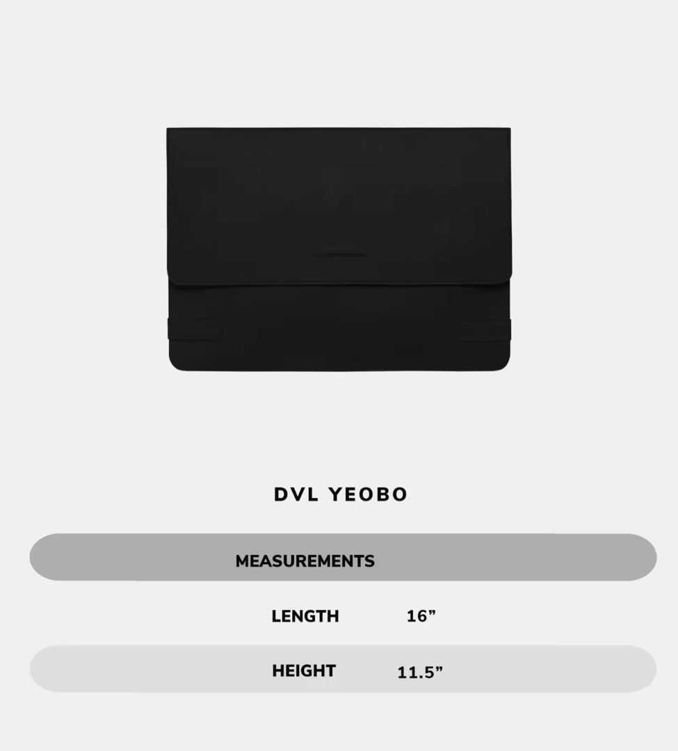 Straightforward DVL Yeobo Laptop Sleeve (Category: Laptop Bags & Sleeves) located in Zamboanga. Submitted by debdr (Listing ID 1250977786, Image 2). Description: Used once shipping fee c/o buyer..