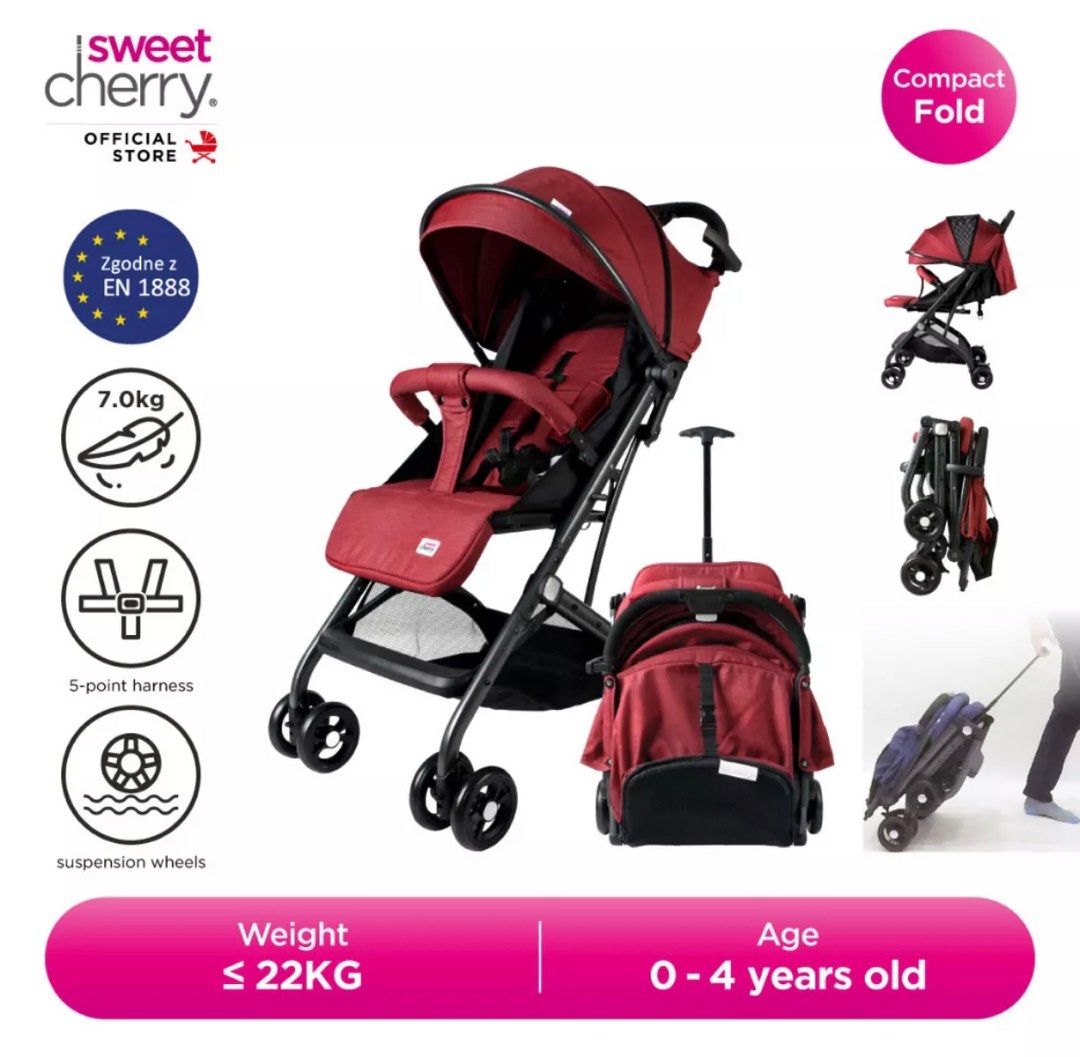 Sweet Cherry Compact Fold Baby Stroller