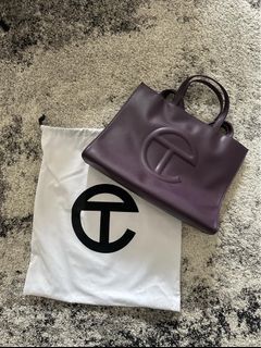 10.10 SALE Telfar Medium Leather Vegan Eggplant Bag