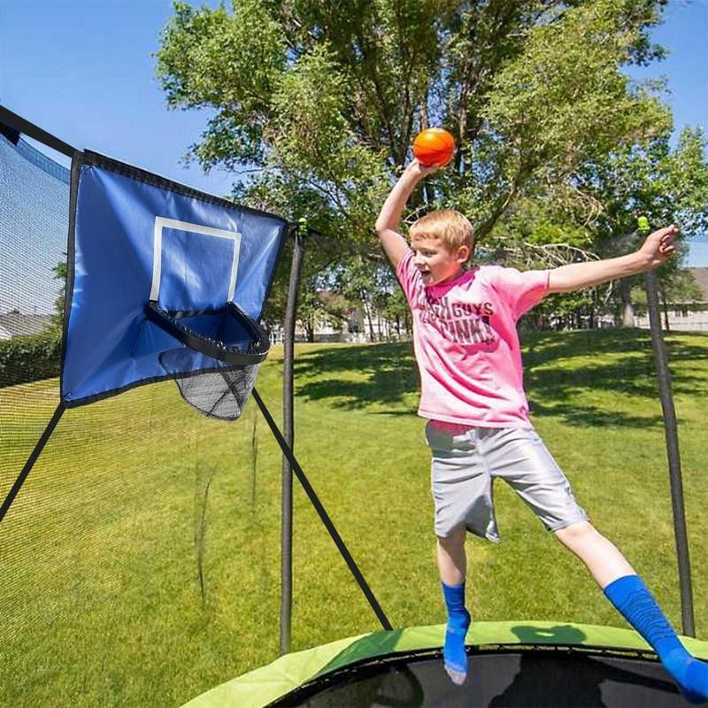 Outdoor trampoline with basketball hoop cheap