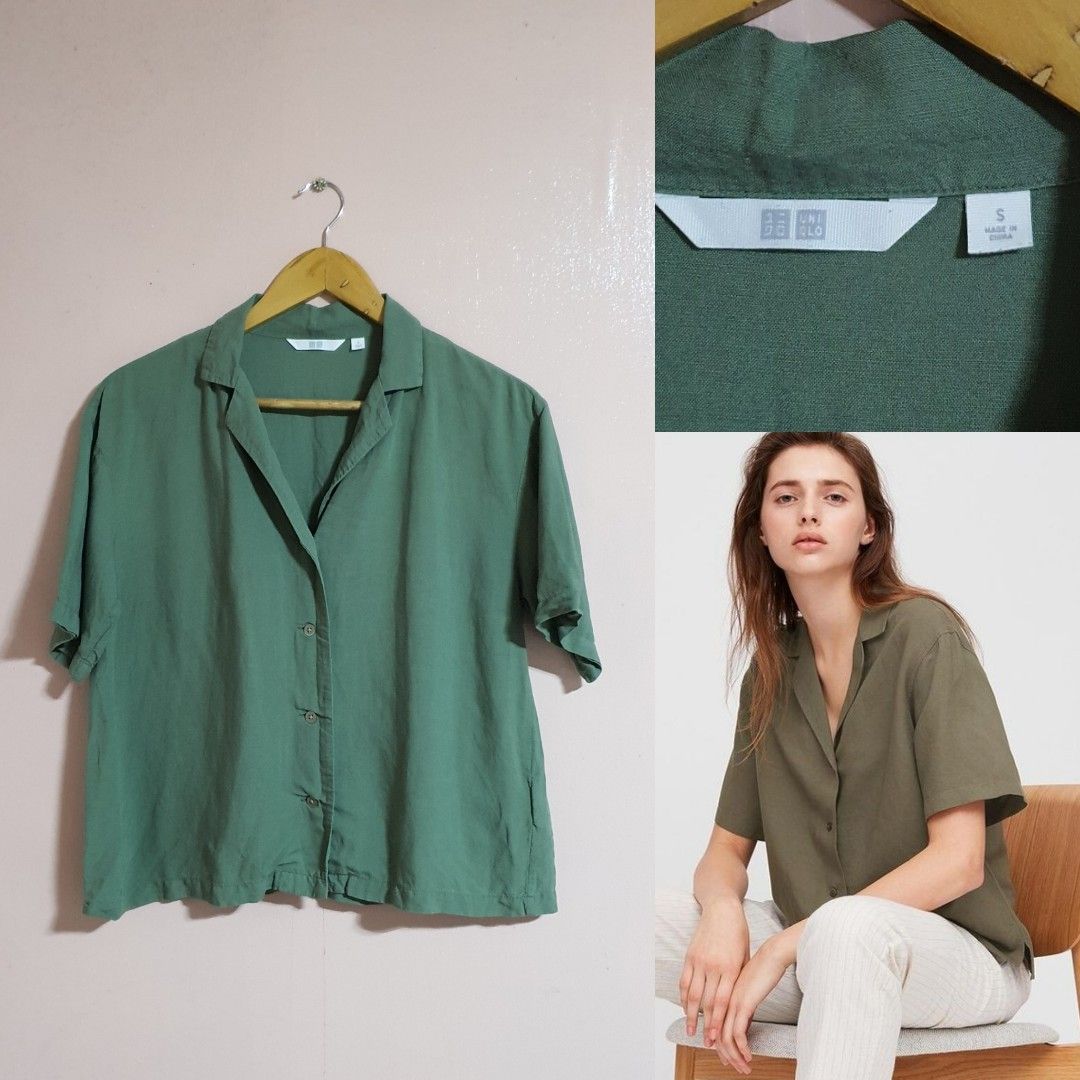 Uniqlo linen button down discount