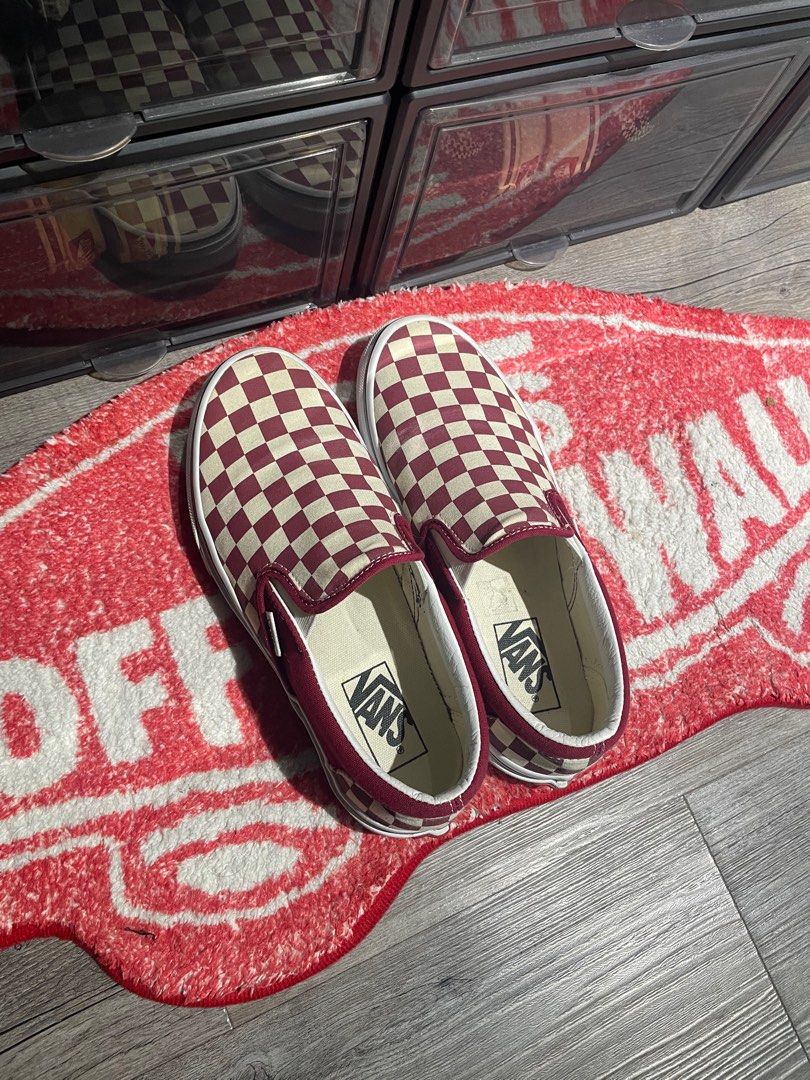 Rumba red checkered discount vans