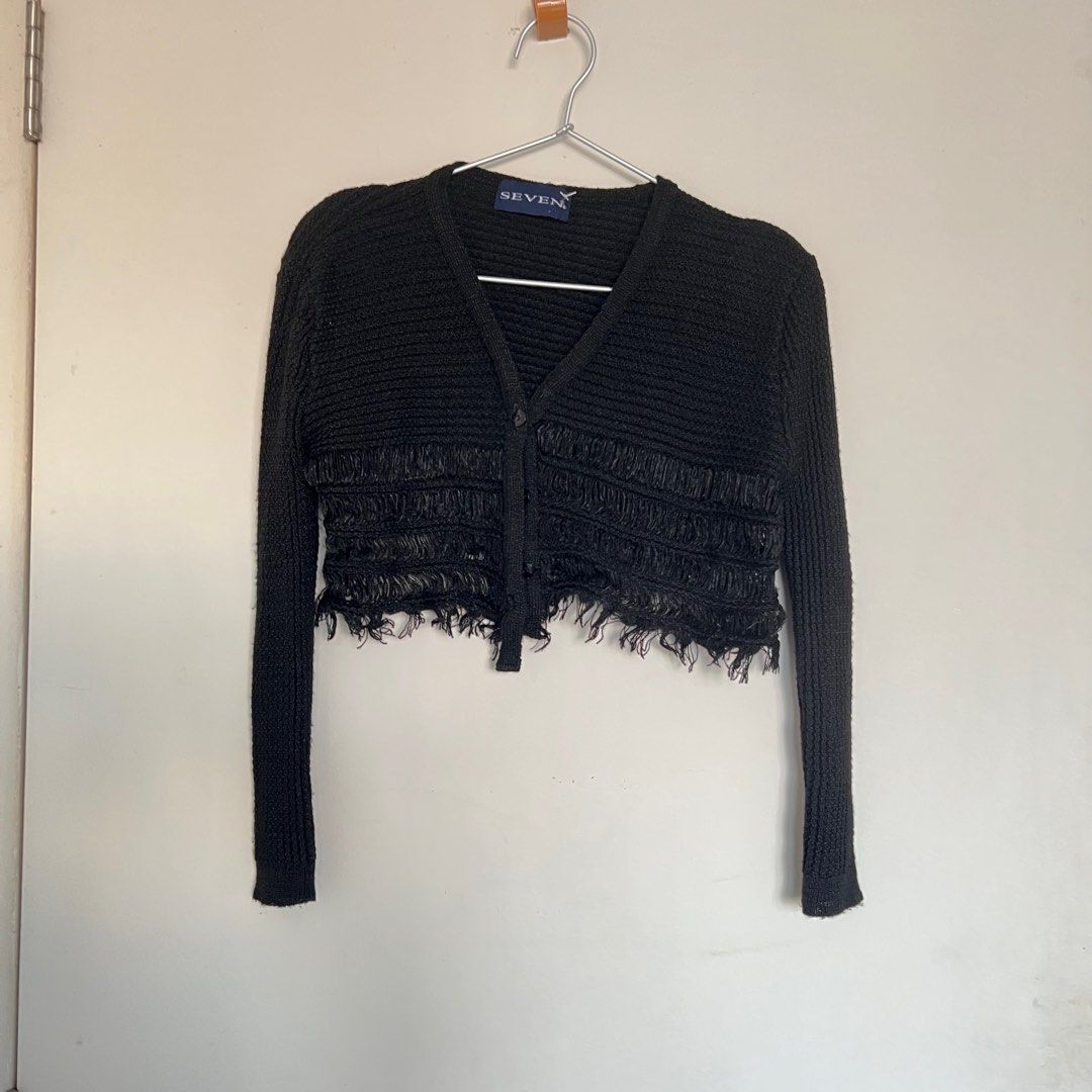 Frayed cardigan outlet