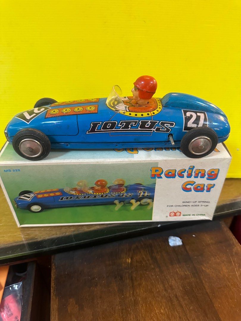 Vintage tin toy racing car ( winding), Hobbies & Toys, Memorabilia