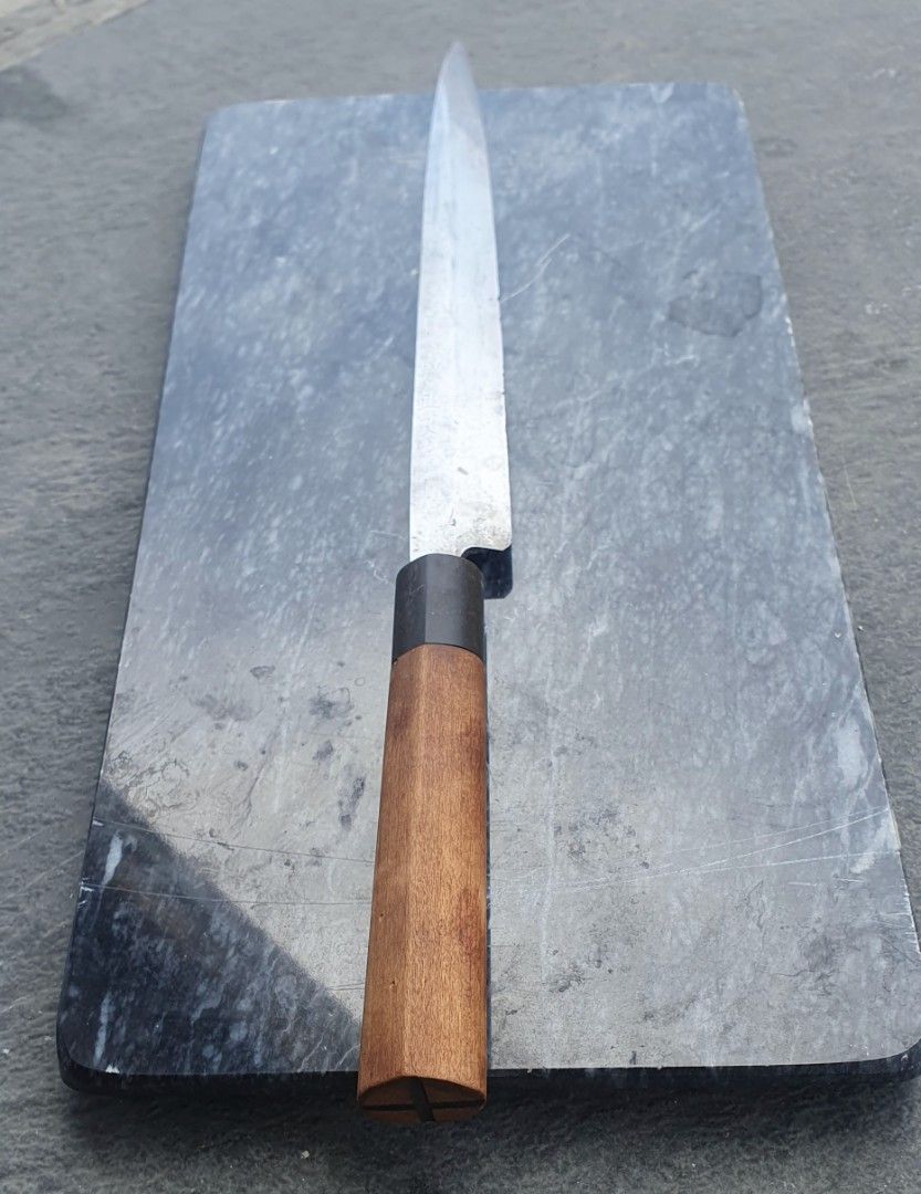 Vintage Yanagiba for left hand Japanese Sushi Knife with Kanji on Carousell