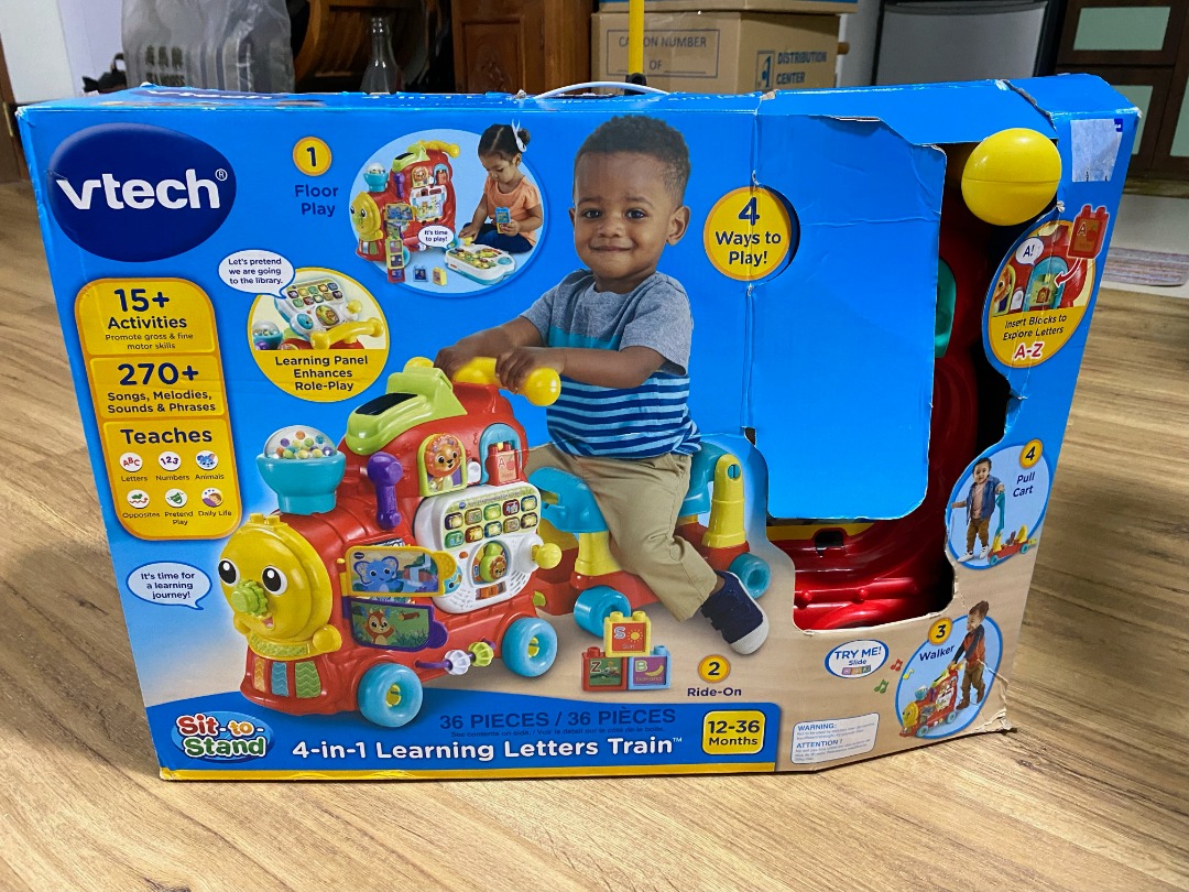 Vtech 4 in 1 learning letters train with box babies kids infant