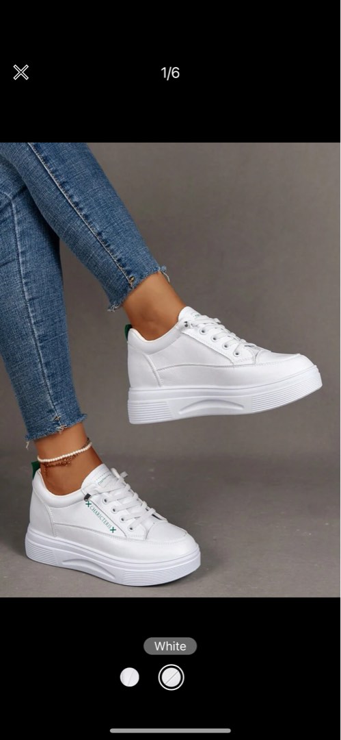 White best sale platform sneakers