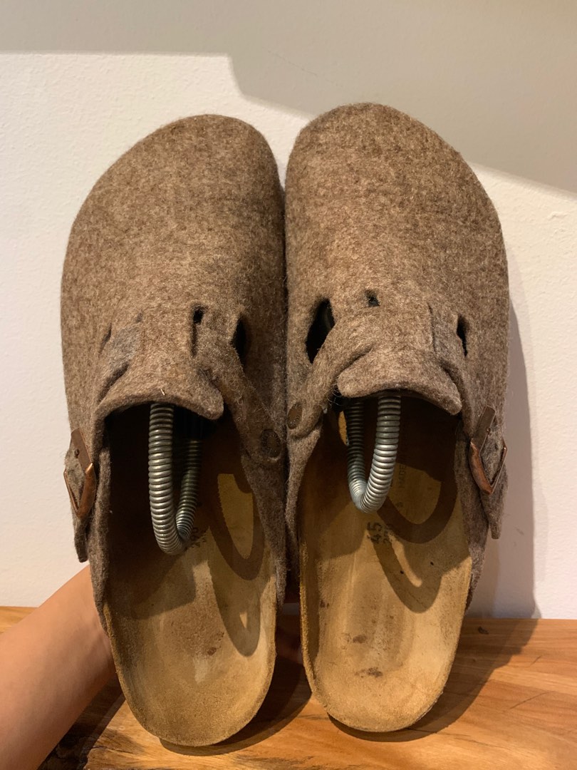 wool birkenstock clogs