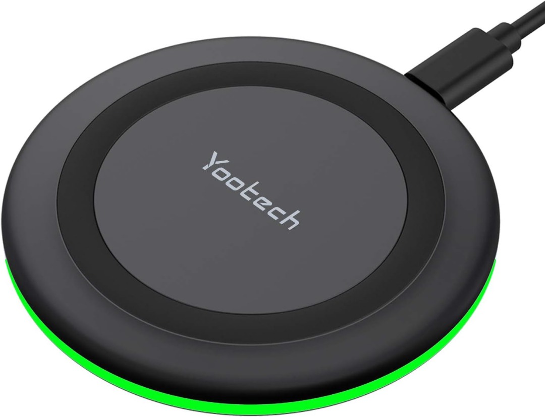 yootech Wireless Charger,10W Max Fast Wireless Phone Charging Pad Compatible  with iPhone 14/14 Plus/14 Pro/14 Pro Max/13 Pro Max/13/13 Mini/SE  2022,Samsung Galaxy S22/S21,AirPods Pro(No AC Adapter), Mobile Phones   Gadgets, Mobile 