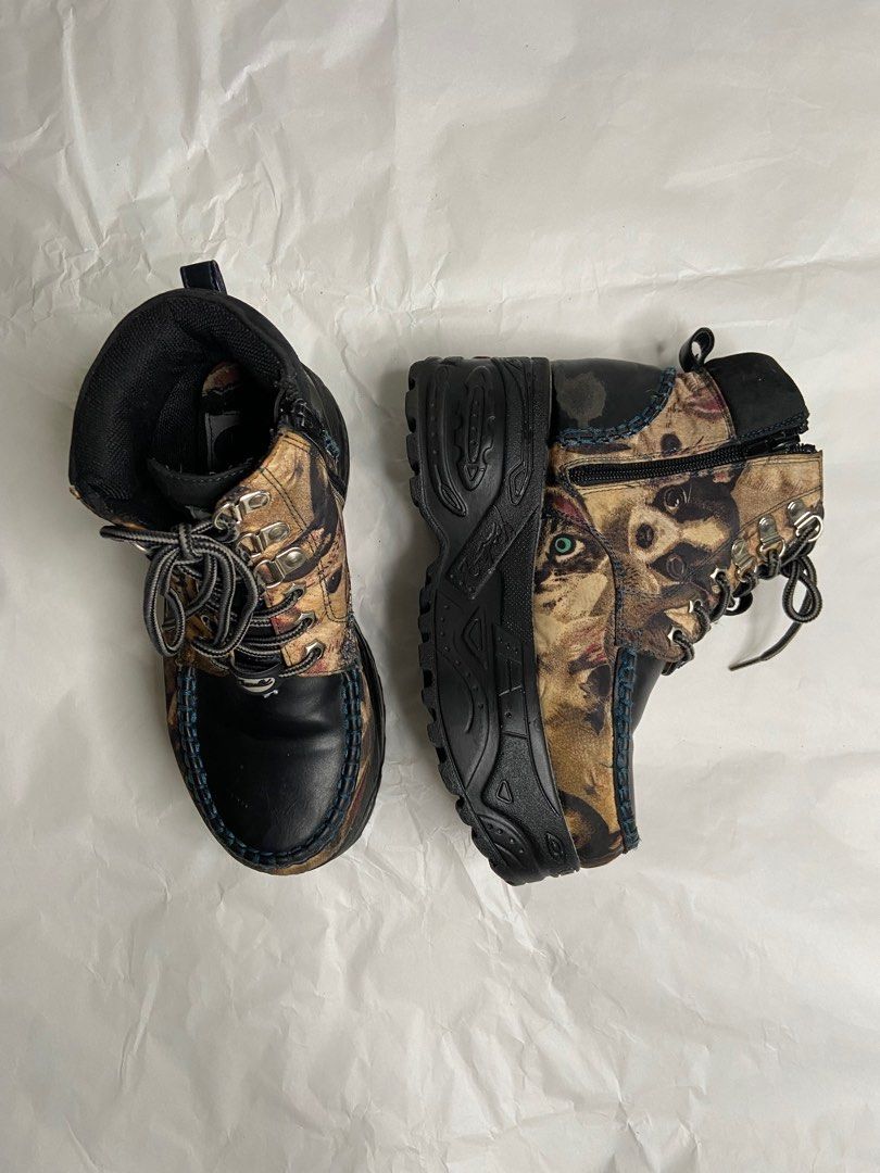 Cat hot sale print boots