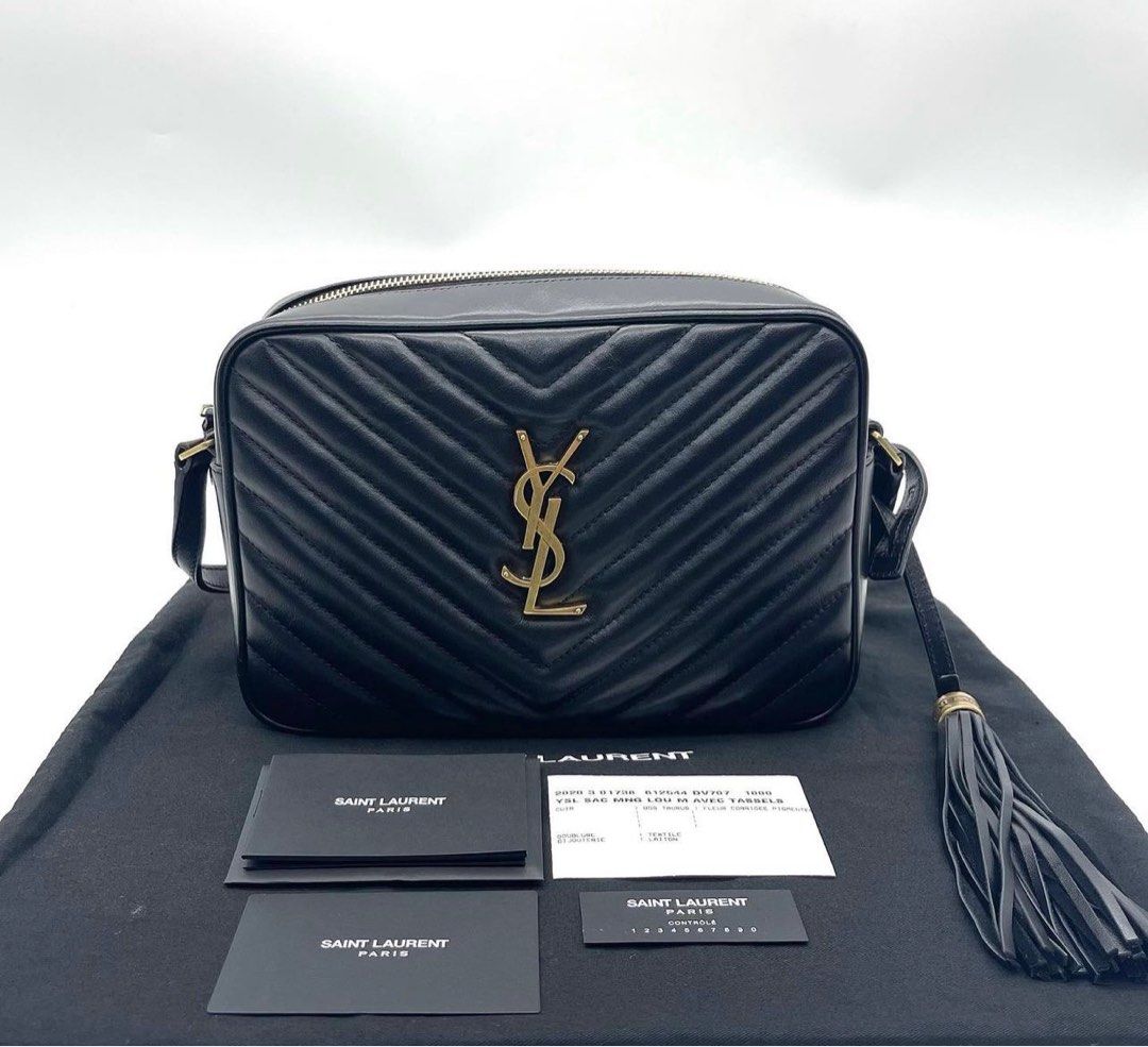 Saint Laurent Lou Lou Camera Bag-Dark Beige, Luxury, Bags & Wallets on  Carousell