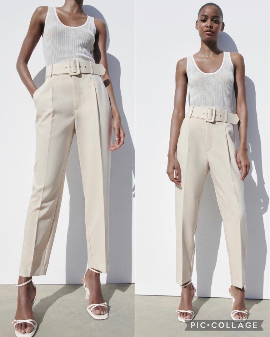 High-waist Dress Pants - Neon green - Ladies | H&M CA