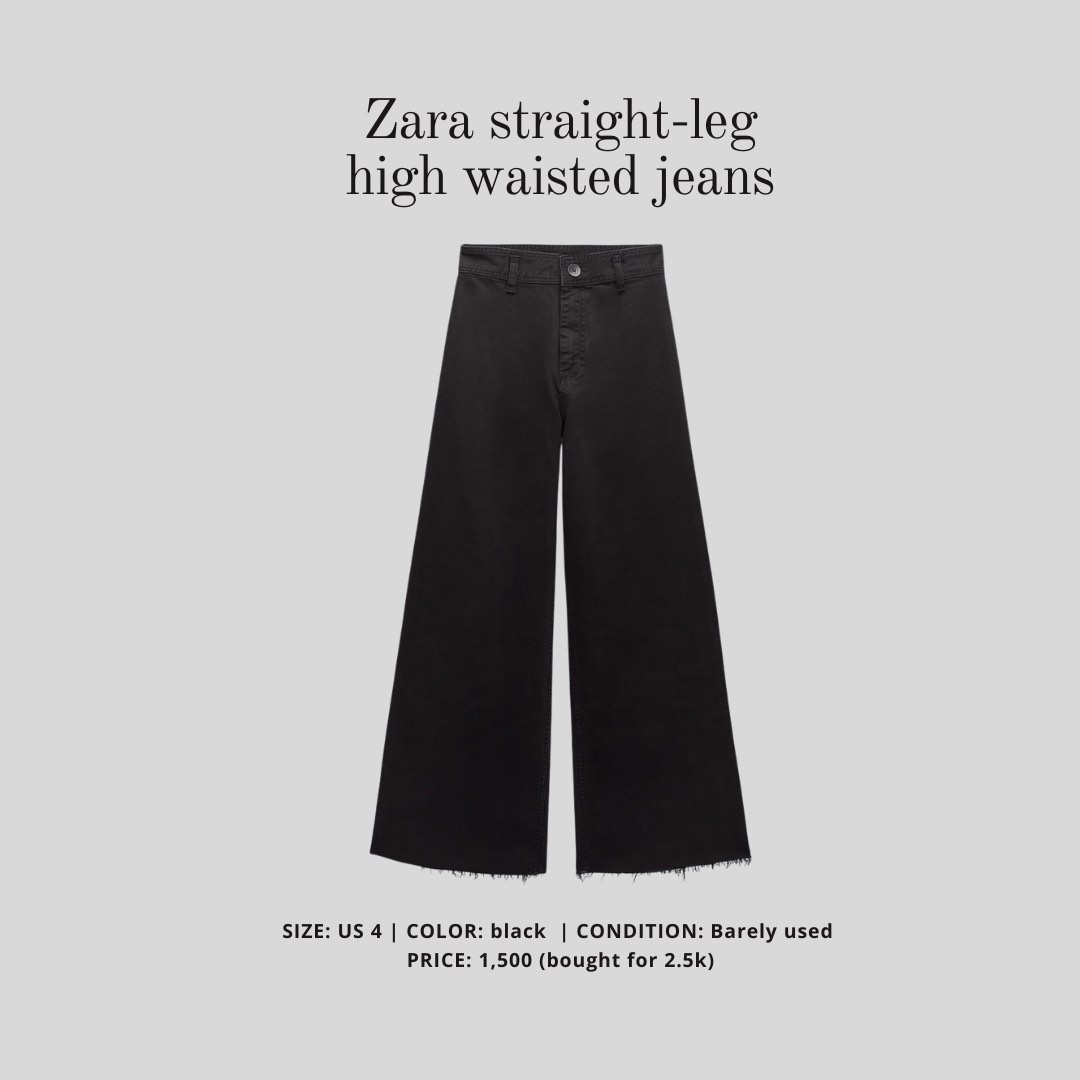 Zara Straight leg High Waisted Jeans On Carousell