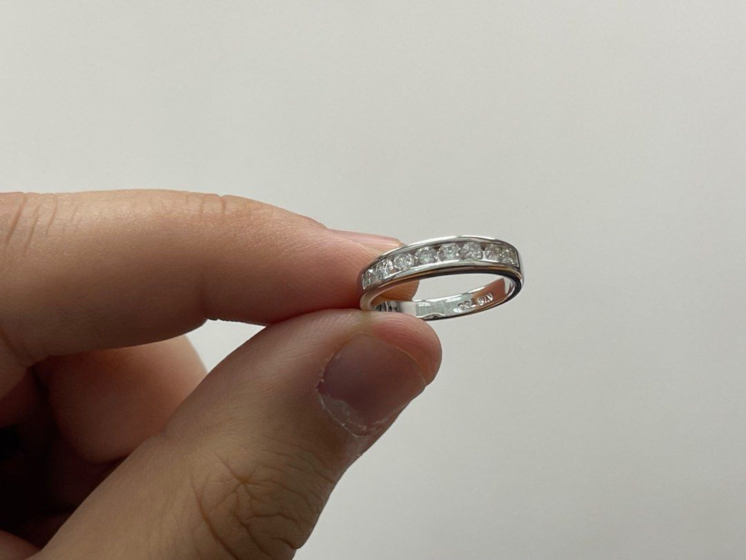 White gold half carat diamond hotsell ring
