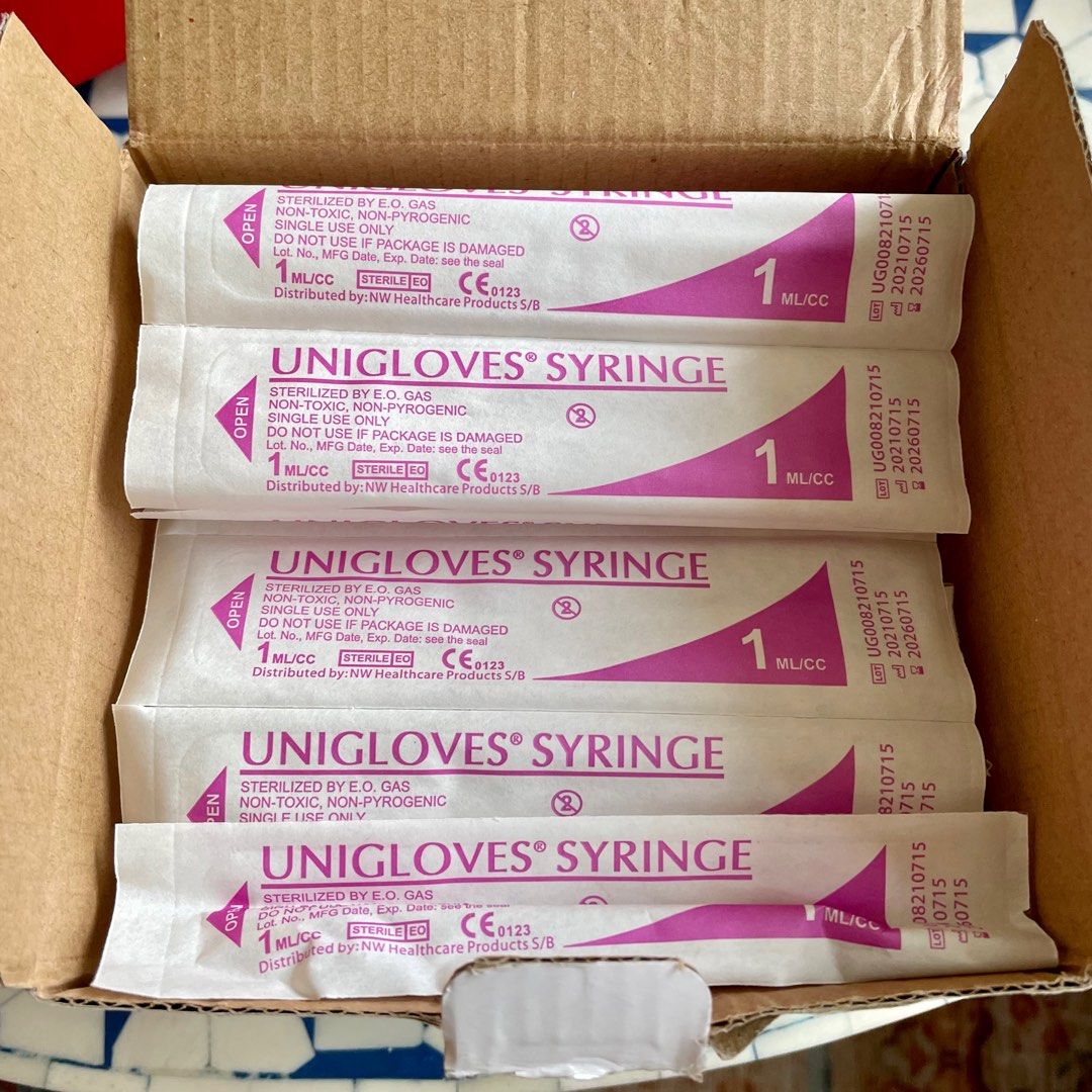 1ml syringe leur slip for colostrum harvesting collection with caps