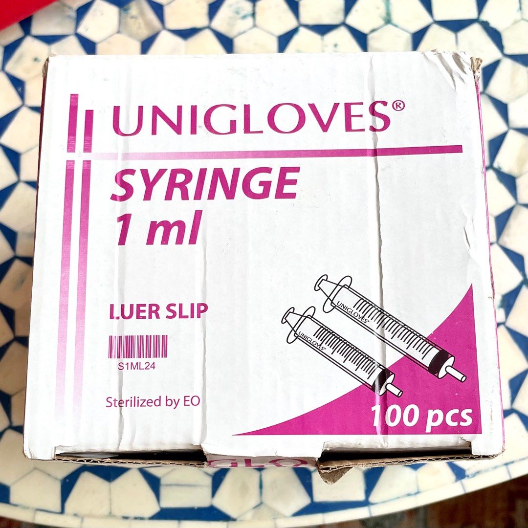 1ml syringe leur slip for colostrum harvesting collection with caps