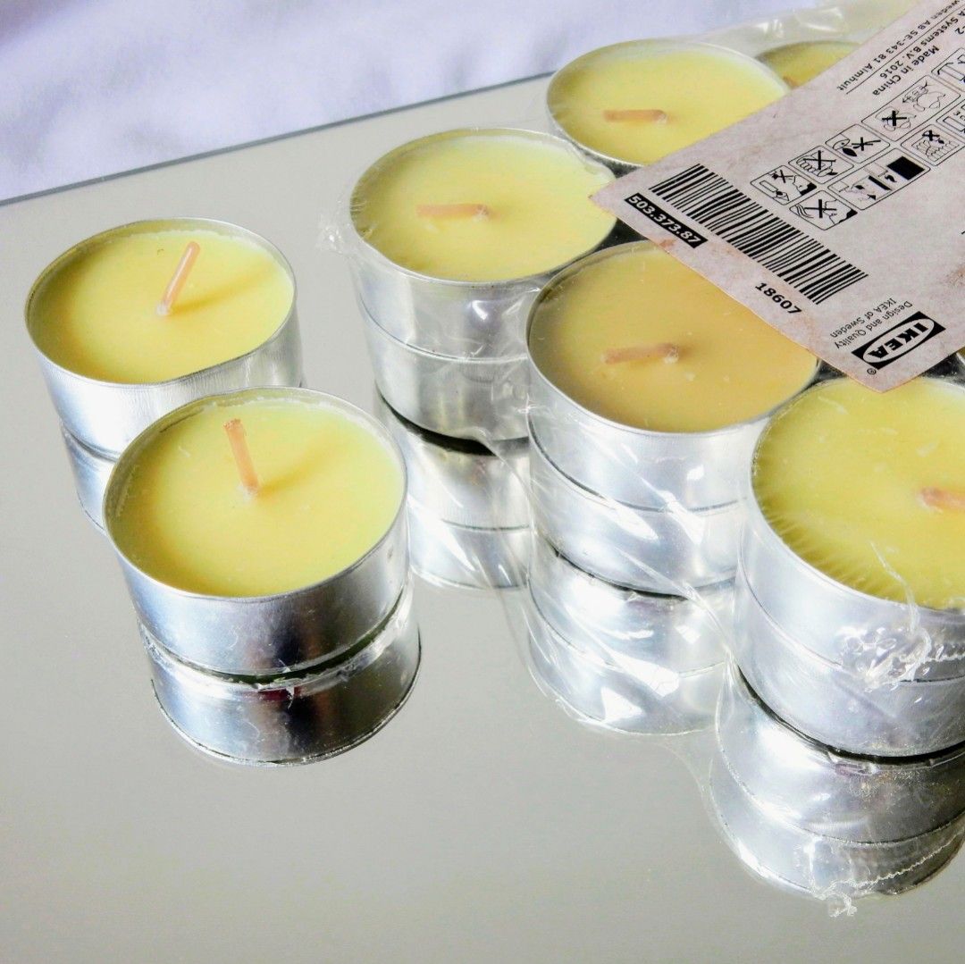 24pcs Ikea Sinnlig Scented Candle Lilin Wangi Aroma Terapi Vanilla on Carousell