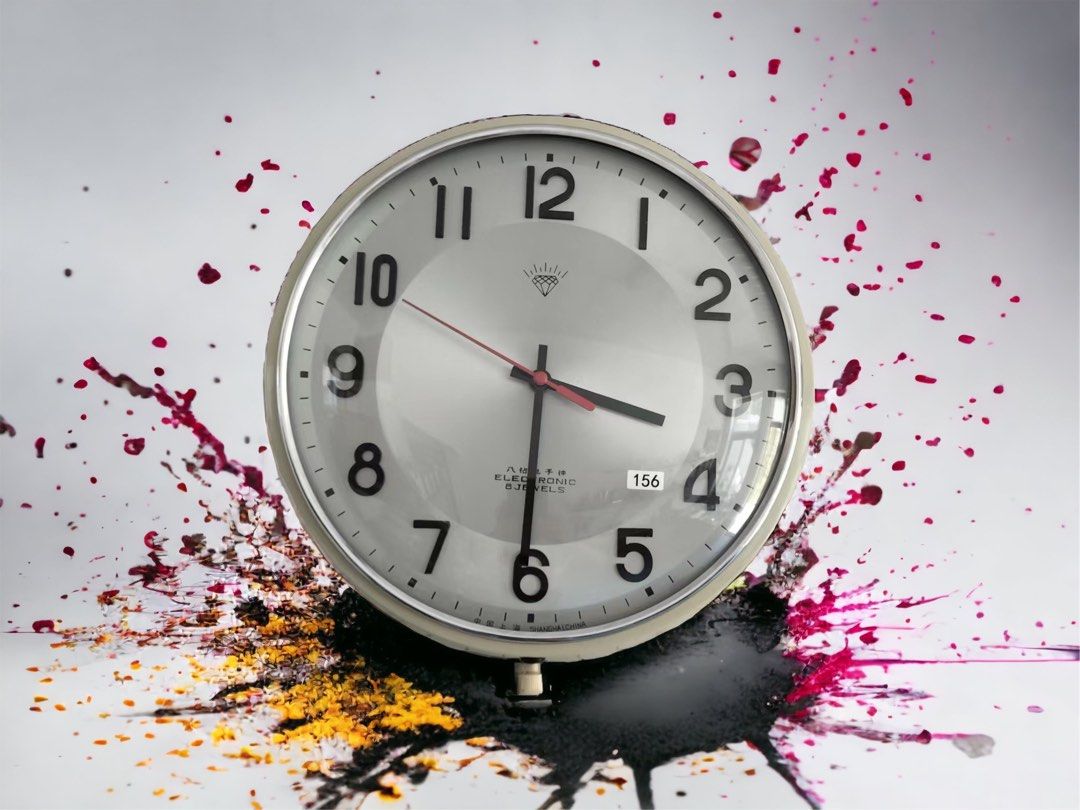 32 cm Numeric Dial 32 cm Transistor Clock 8 Jewel Diamond Clock battery Shanghai Diamond clock 8