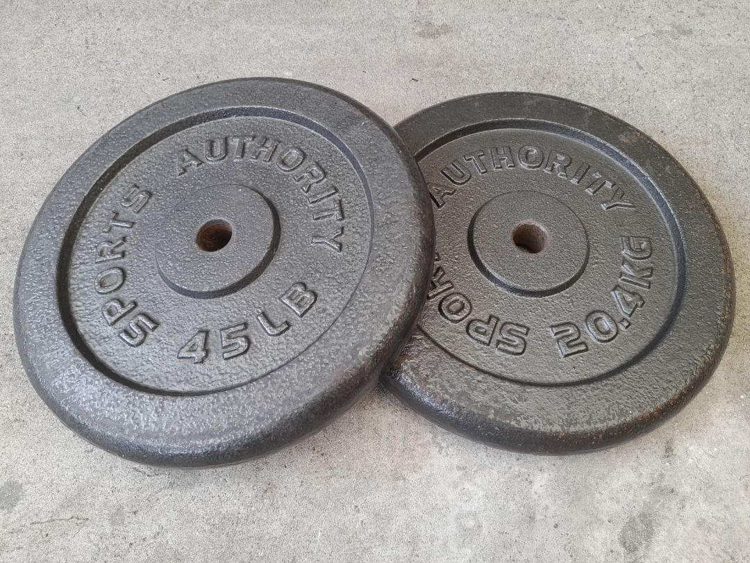 45 lbs. / 20.4 kg Sports Authority Weights / Plates on Carousell