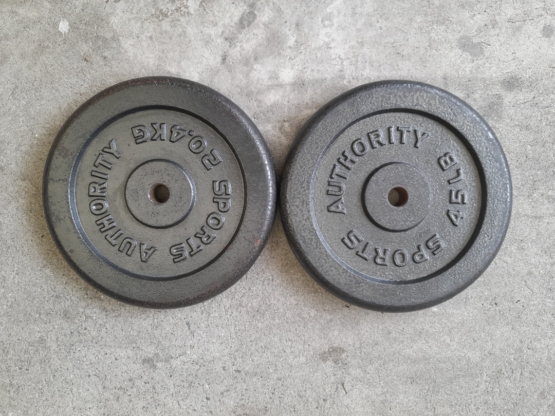 45 lbs. / 20.4 kg Sports Authority Weights / Plates on Carousell