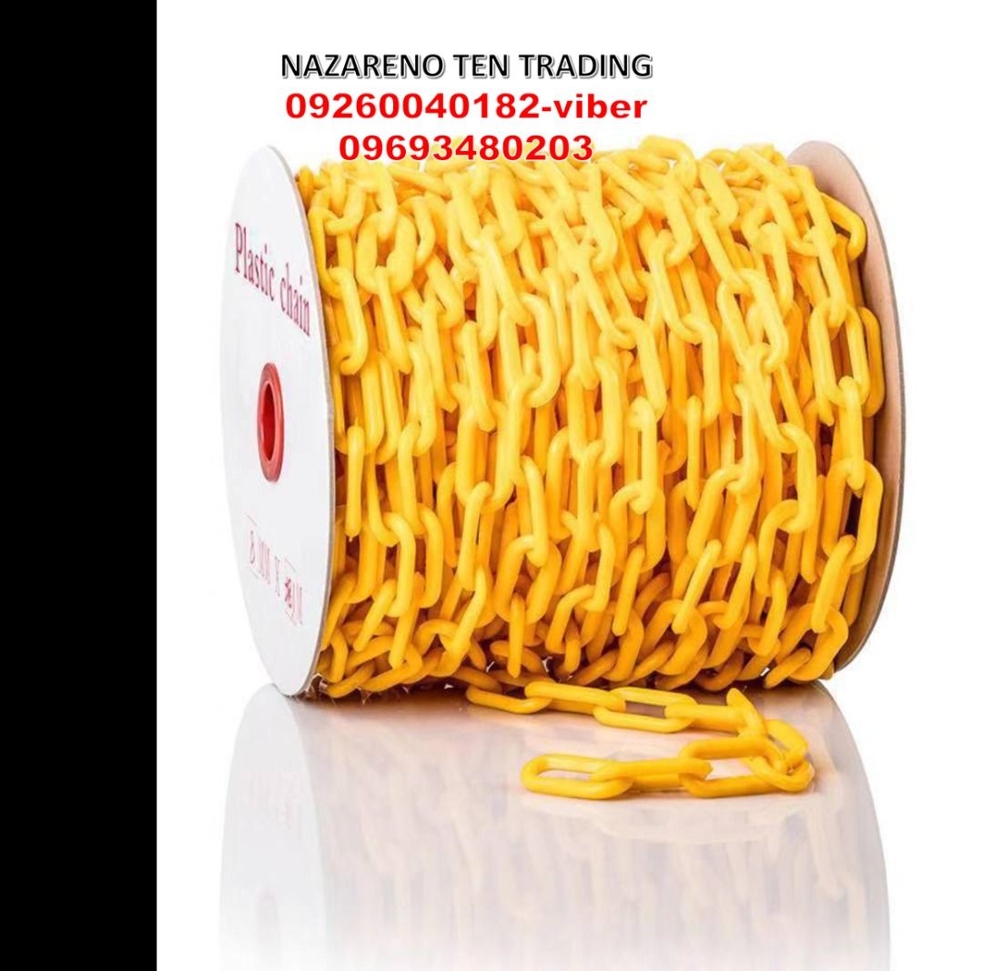 6meter plastic chain (Category: Construction Tools & Equipment) located in Las Pinas. Submitted by itsmegelai.ram (Listing ID 1251125860, Image 1). Description: PLASTIC CHAIN 6MMx25M 8MMx25M 10MMx25M direct supplier for road safety WE ALSO HAVE -reflector tape -stancion post -road barrier WE OFFER DISCOUNT IN BULK ORDERS For more info message or text at GIRLIE 09260040182-viber 09693480203 09567028557 09338559510 LANDLINE 046 5021460 046 4163920 