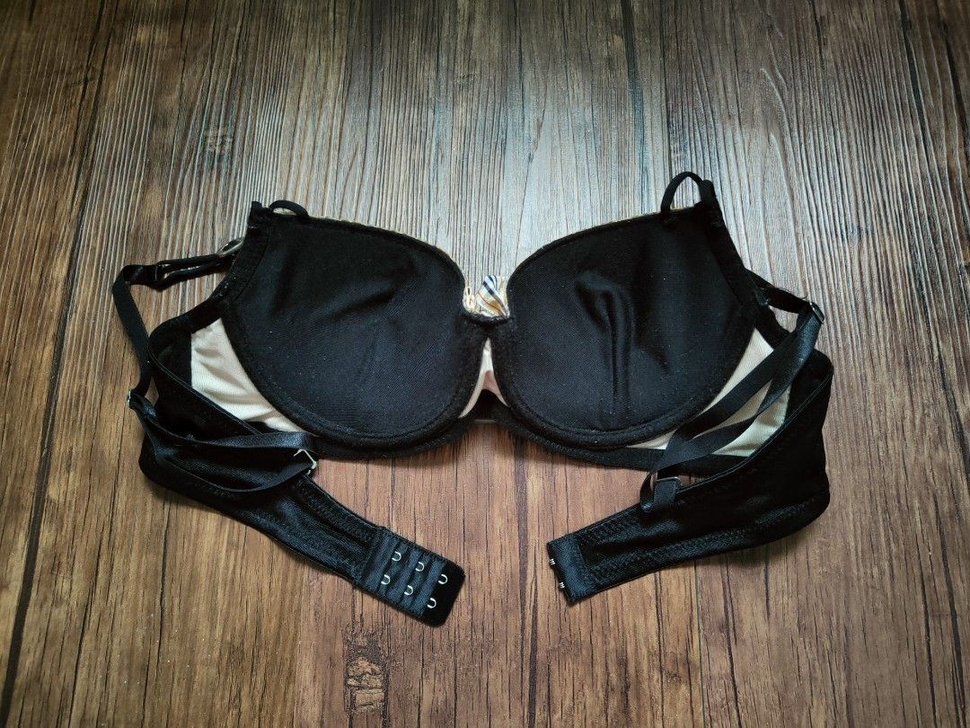 Turkish sexy black lingerie bra with panty underwear size EUR 75B FR 90B US  34B TR 80B, Women's Fashion, Tops, Sleeveless on Carousell