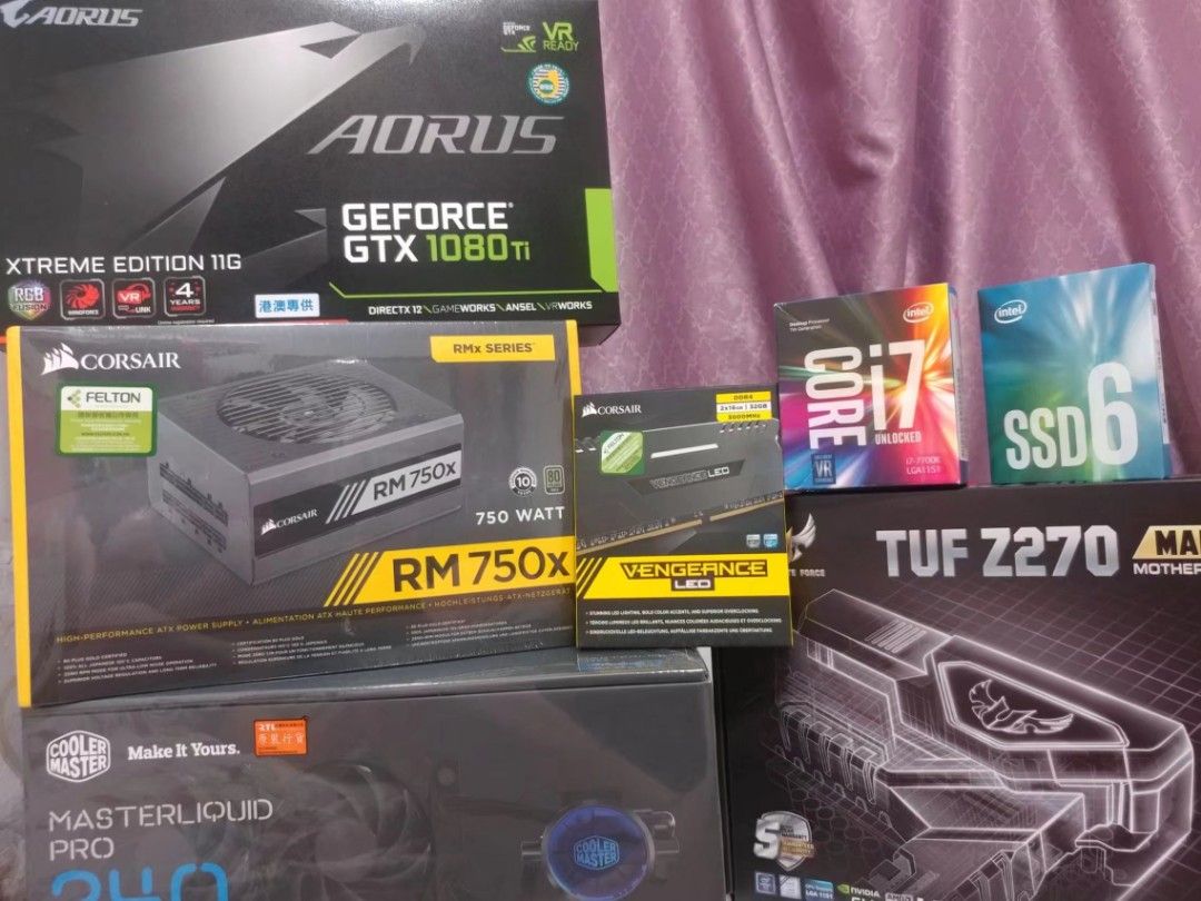 遊戲電腦主機i7 7700k Gtx1080ti 32GbRam, 電腦＆科技, 桌上電腦