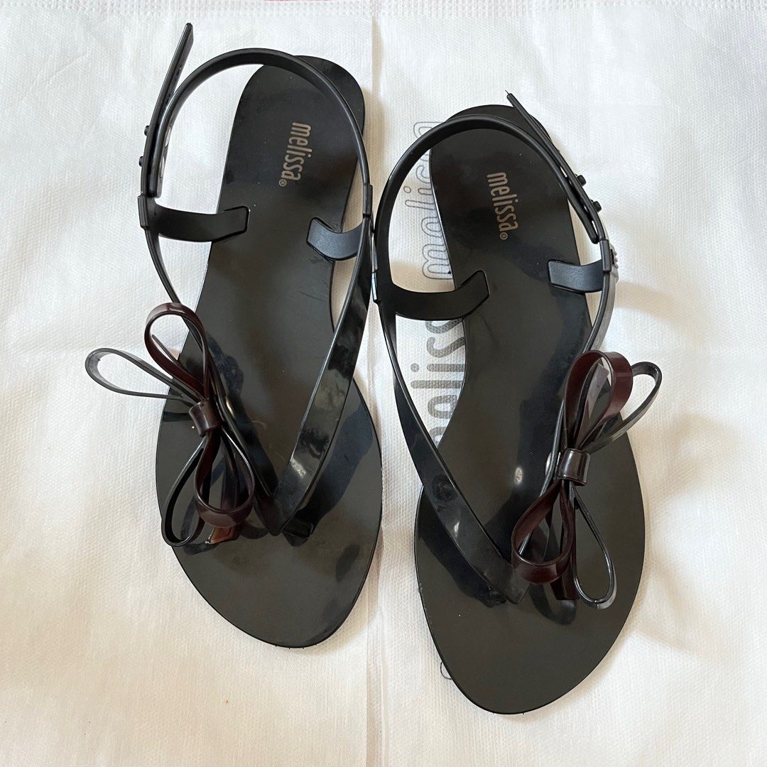 Melissa Harmonic Bow Slingback Sandals Women s Fashion Footwear Flats Sandals on Carousell