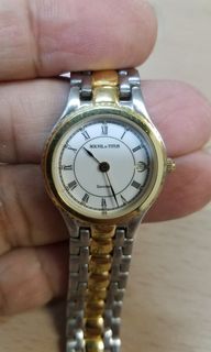 New Battery SOLVIL et TITUS Sincere Gold & Silver Plated Slim Calendar Two-hand Watch (Item has been replaced with new battery, operates normally: Suitable only for wrist circumference 160mm or below)64217834934401110