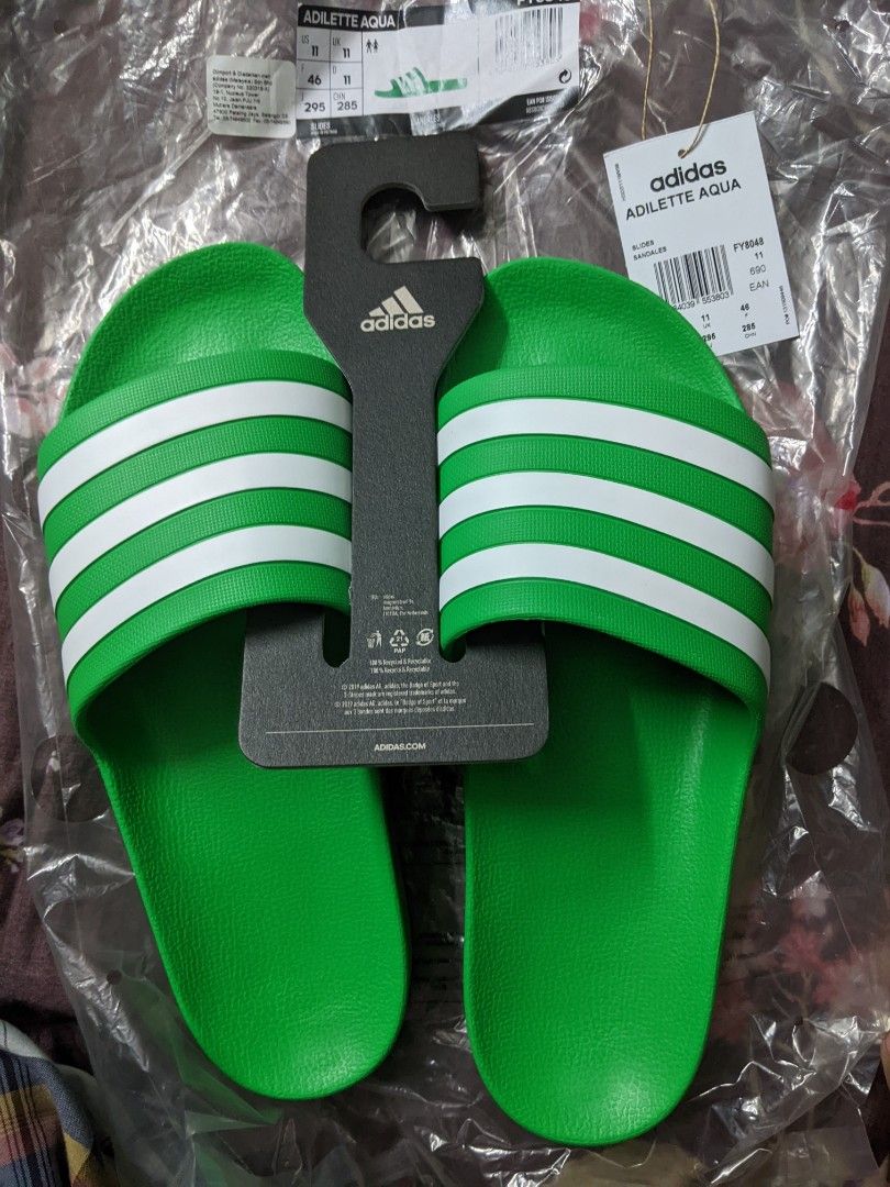 Adidas adilette 10uk kaki type A only Men s Fashion Footwear