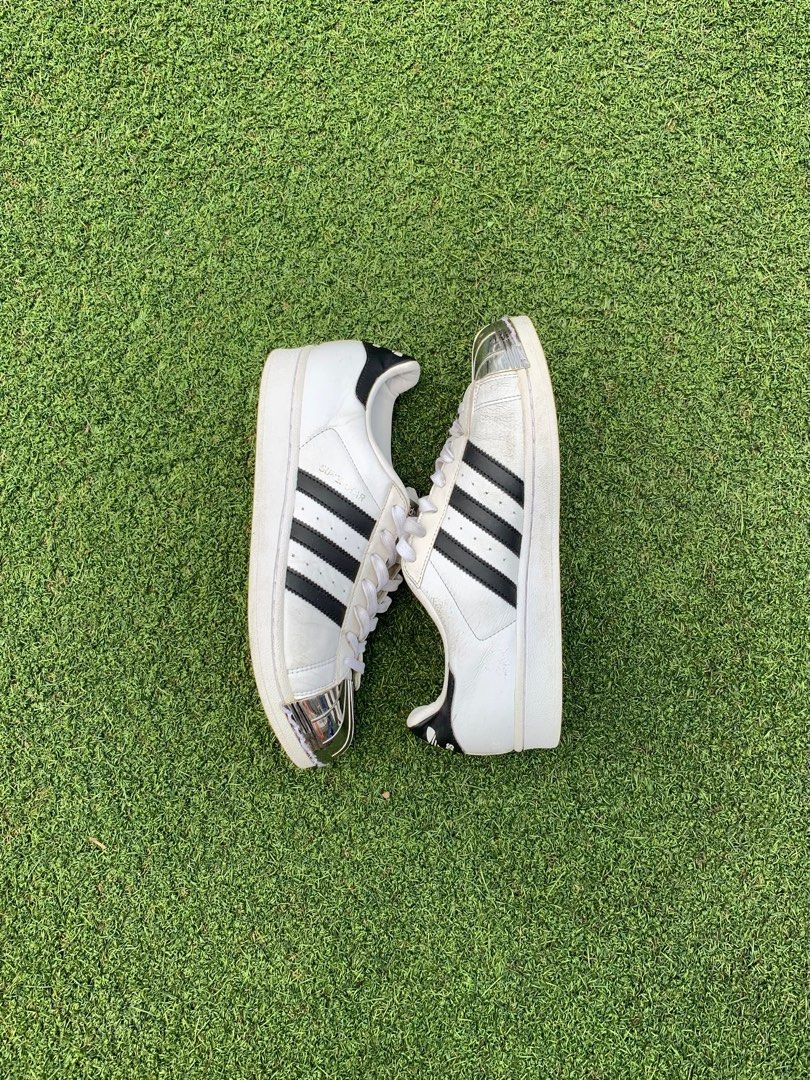 Adidas superstar green metal outlet toe