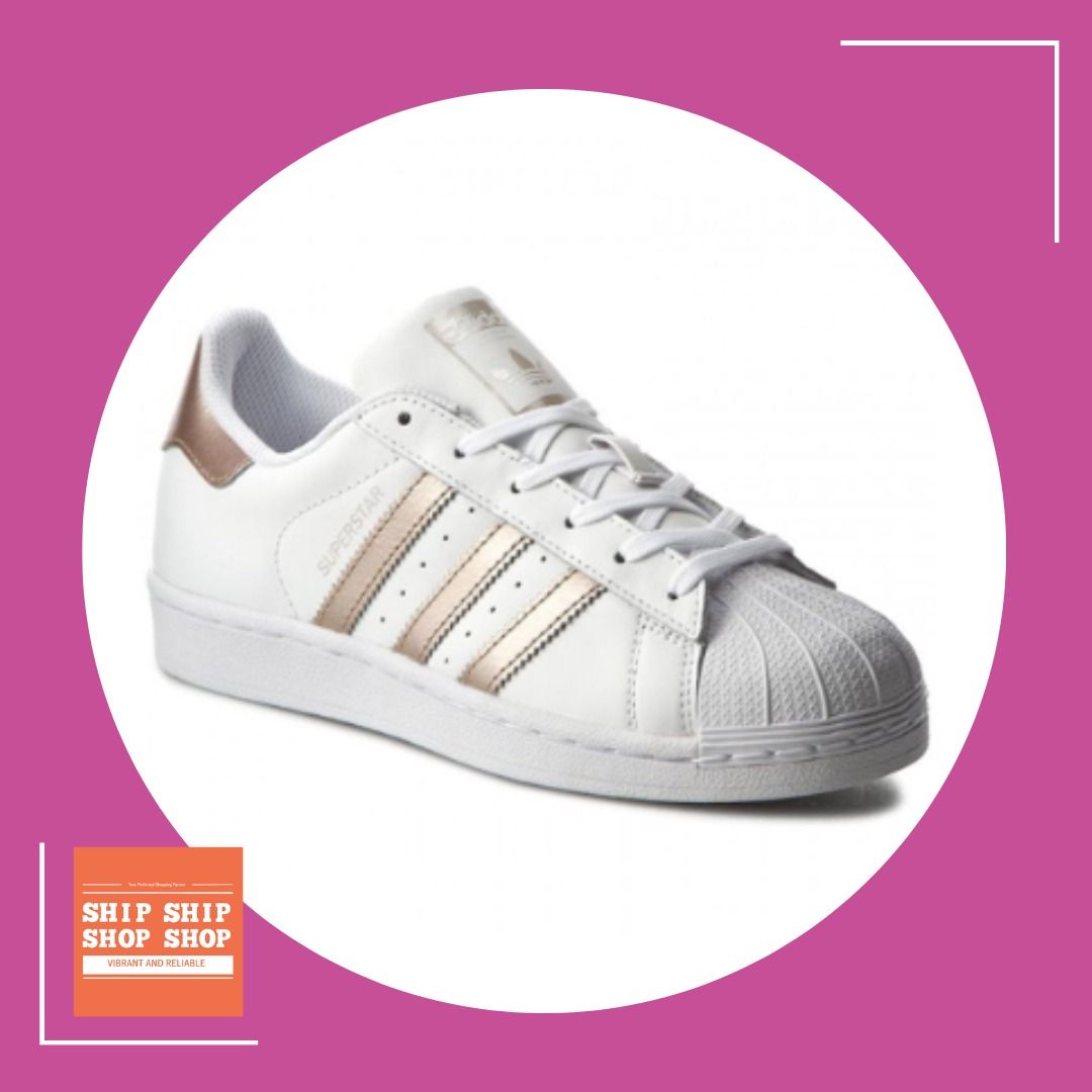 Adidas women's rose gold sneakers hotsell