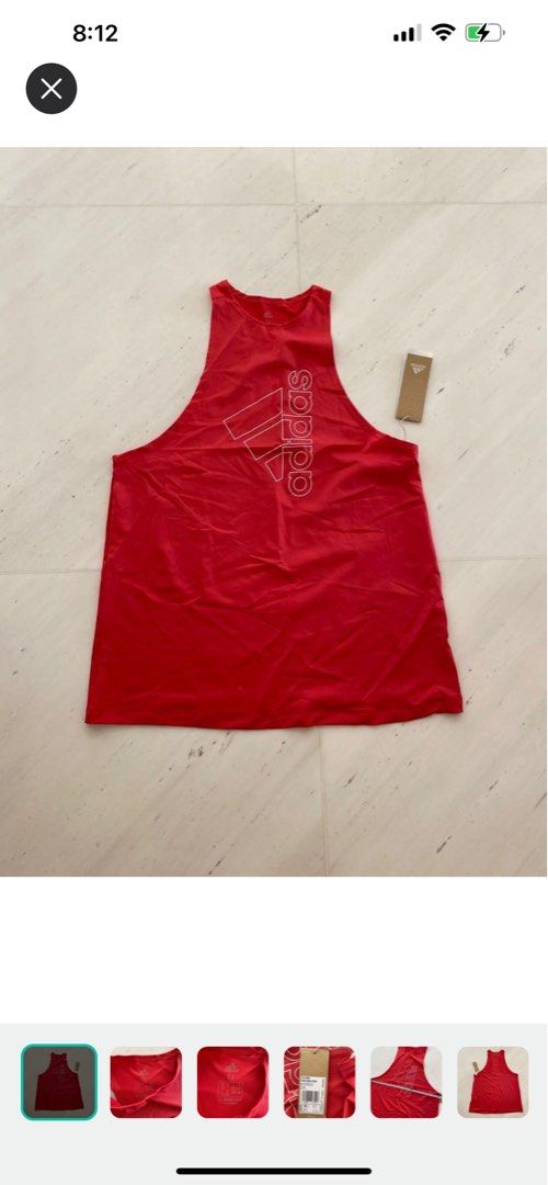 Red adidas clearance tank top