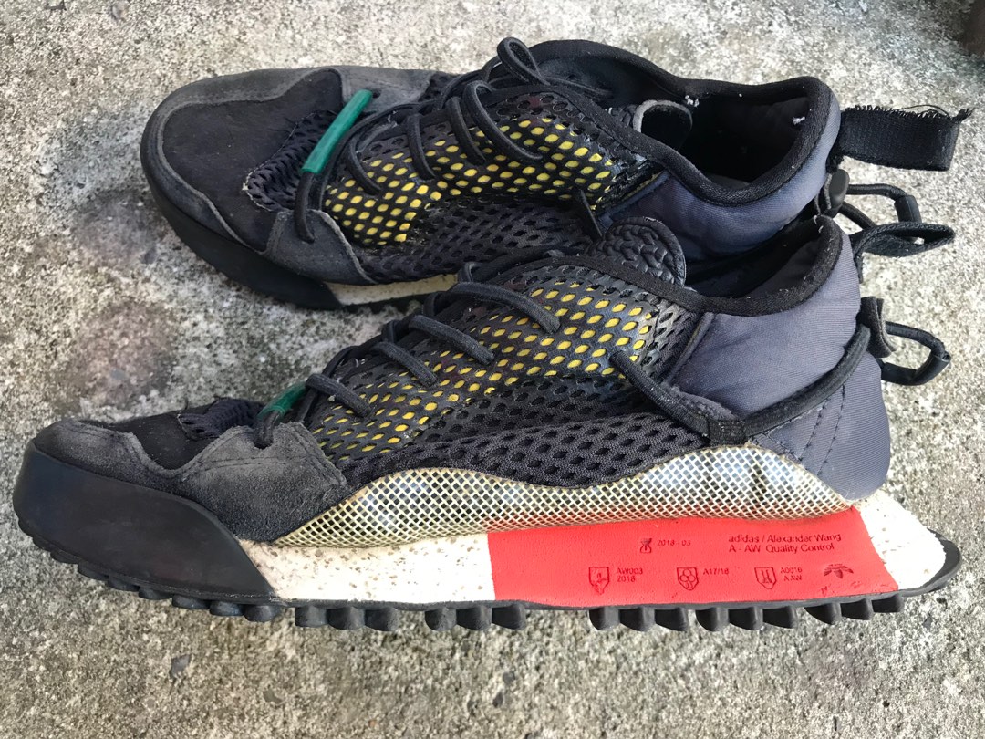 Adidas x Alexander wang Reissue run core black Men s Fashion Footwear Sneakers on Carousell