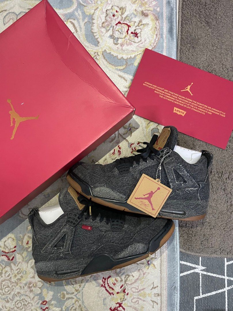 AJ 4 x LEVIS COLLAB GRAIL PAIR Men s Fashion Footwear Sneakers