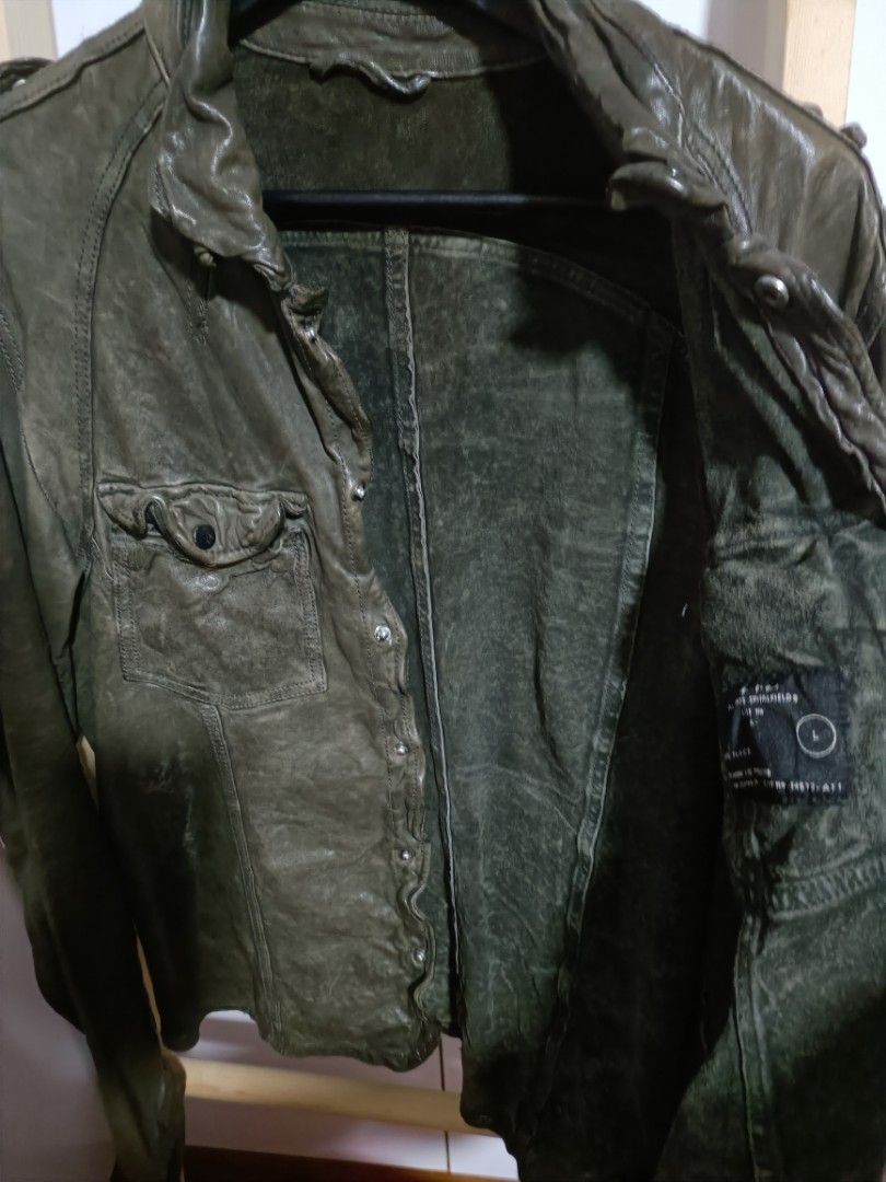 All Saints leather shirt jacket Men s Fashion Coats Jackets and